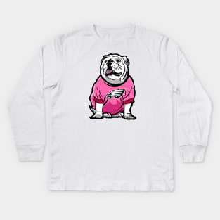Dawg in Philly Pink Kids Long Sleeve T-Shirt